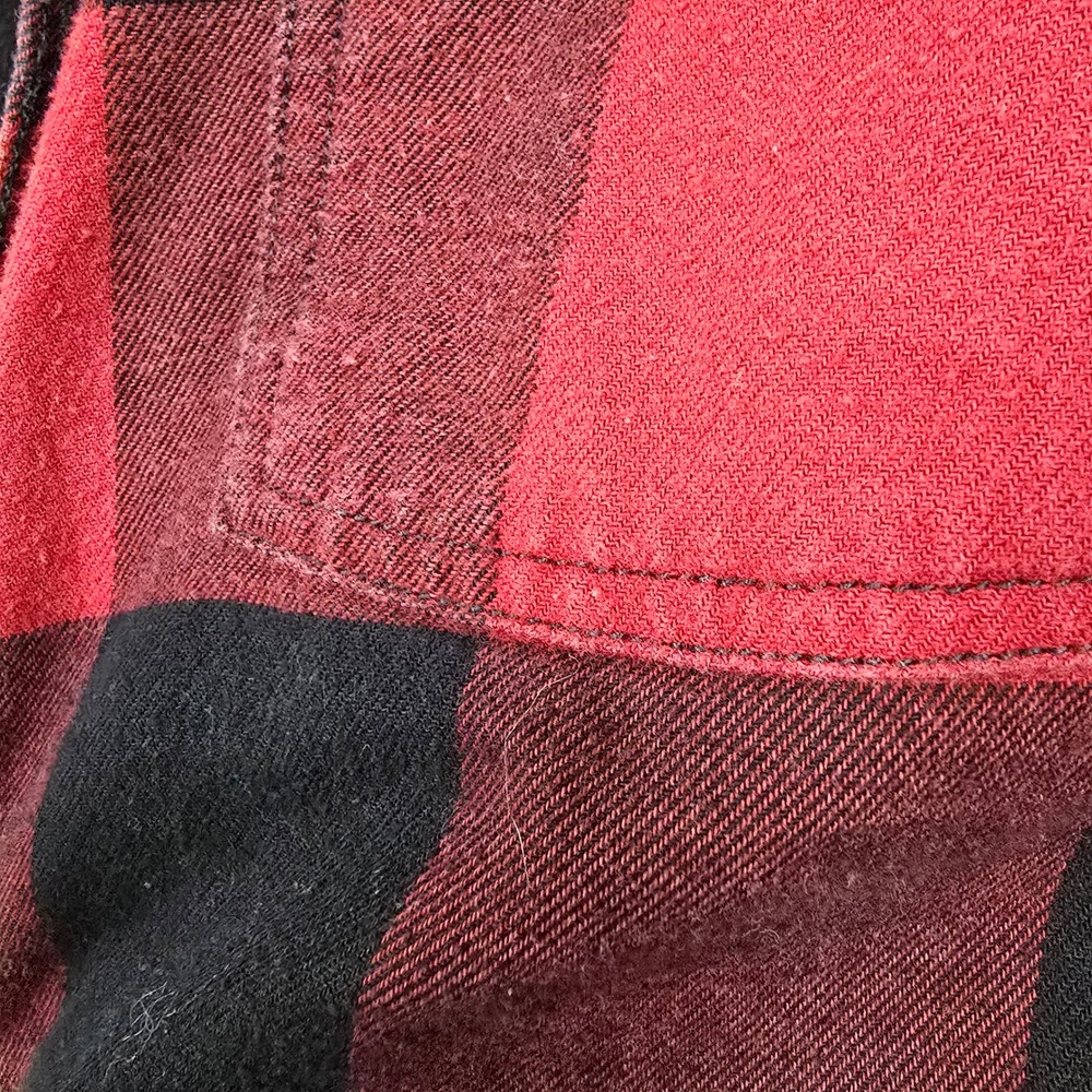 Carhartt Rugged Flex Flannel Shirt Womens 1X Red‎ Black Buffalo Plaid Workwear - Picture 4 of 12